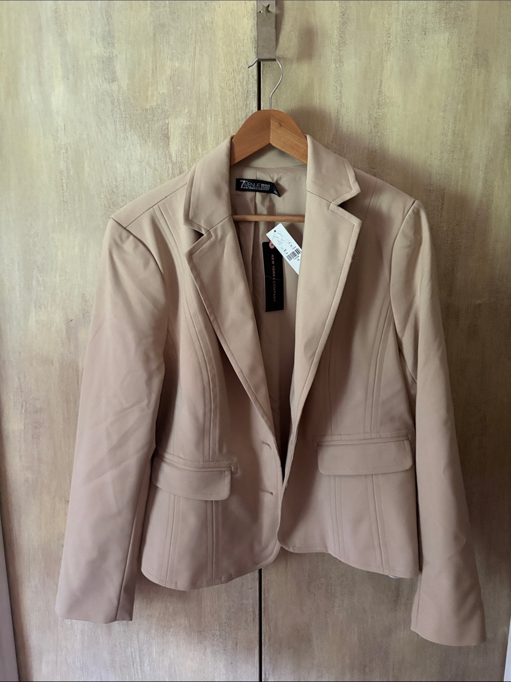 7th Avenue Design Studio by New York &ComosnyWomen's Tailored Light Beige Blazer